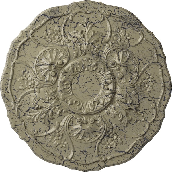 Ekena Millwork Cornelia Ceiling Medallion (Fits Canopies up to 4"), 22 1/2"OD x 1 1/2"P, Castle Stone Crackle CM22CNCSC - main